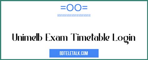 unimelb exam timetable.